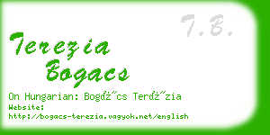 terezia bogacs business card